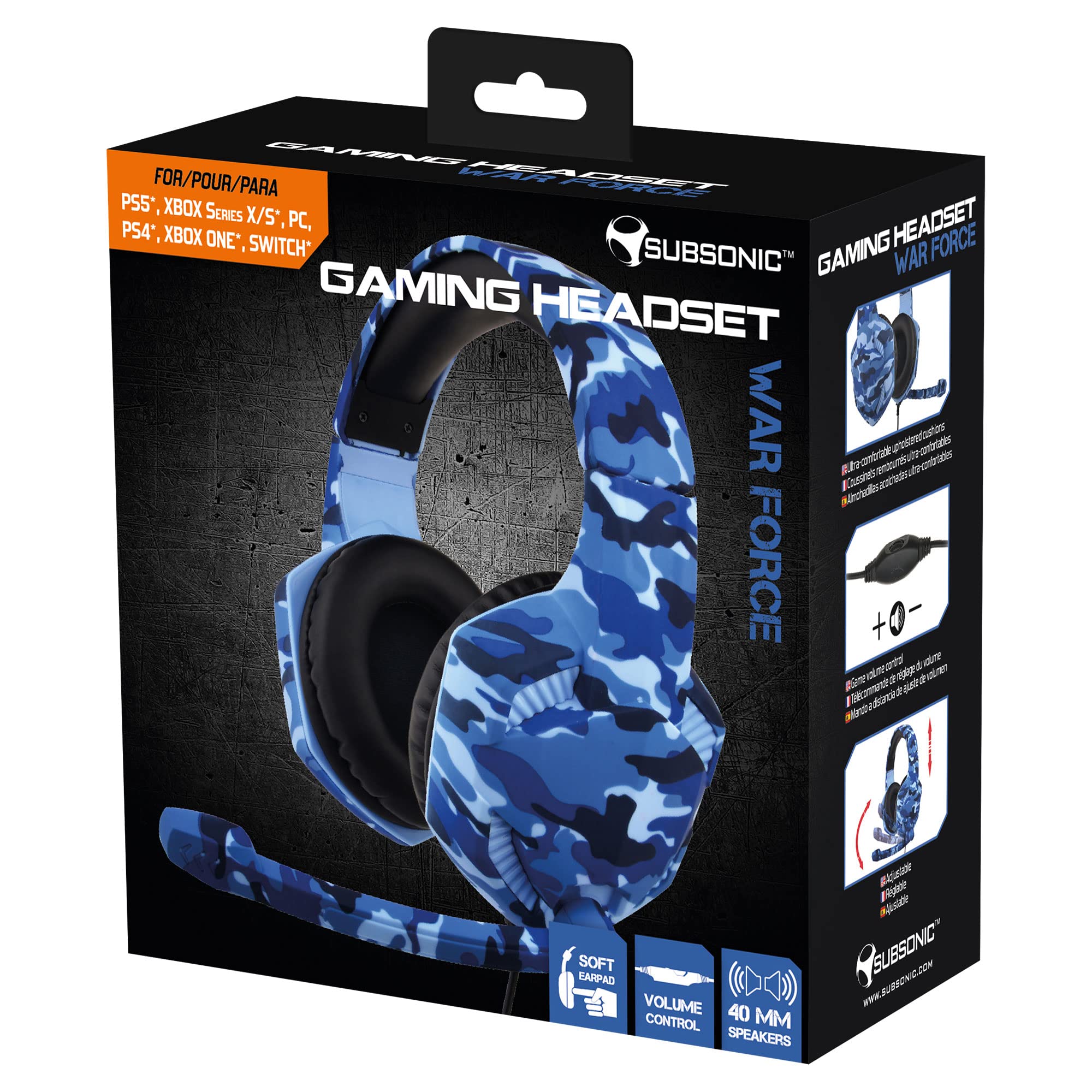Subsonic - Auricular Para Juegos War Force Para PS4 - / Xbox One/PC/Switch (sólo Fortnite) - Accesorios para Gamers (Xbox One) Subsonic - Auricular Para Juegos War Force Para PS4 - / Xbox One/PC/Switch (sólo Fortnite) - Accesorios para Gamers (Xbox One)